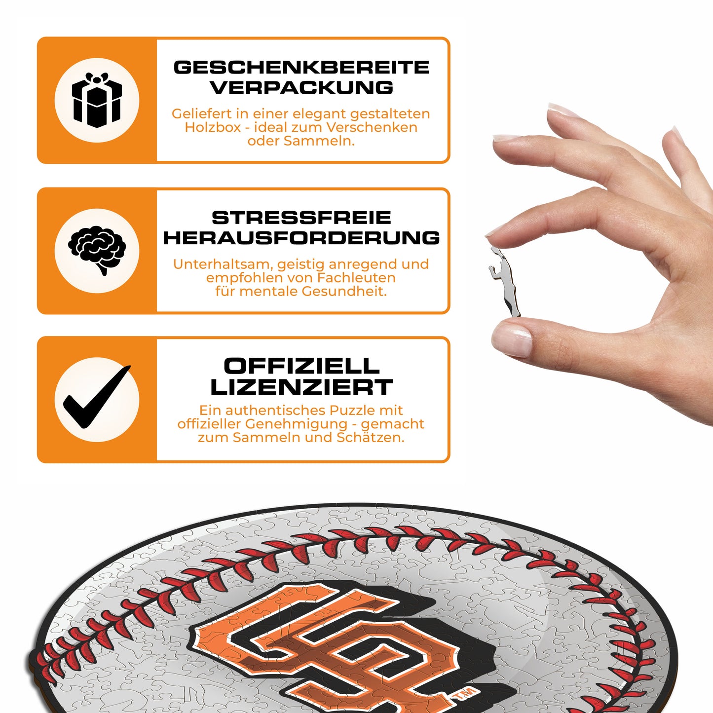 San Francisco Giants™ Baseball - Holzpuzzle