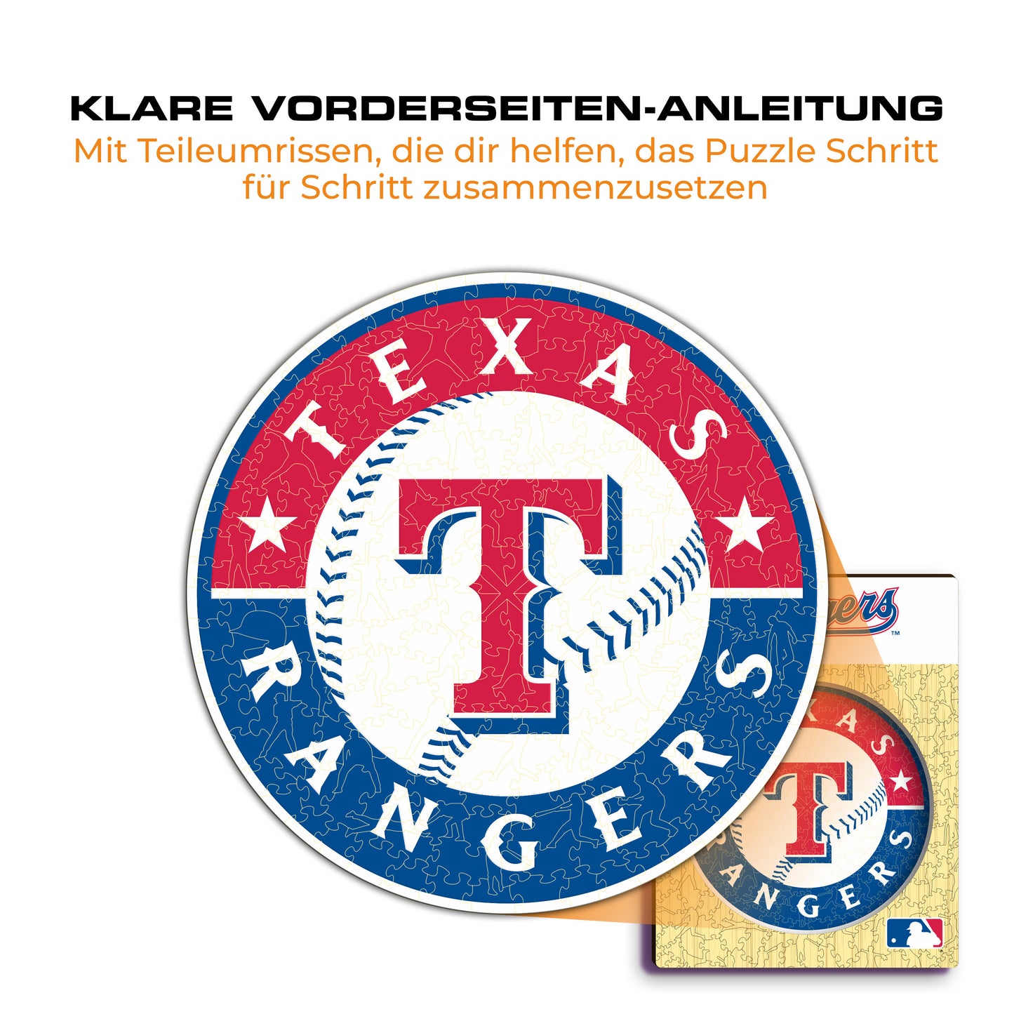 Texas Rangers™ Logo - Holzpuzzle