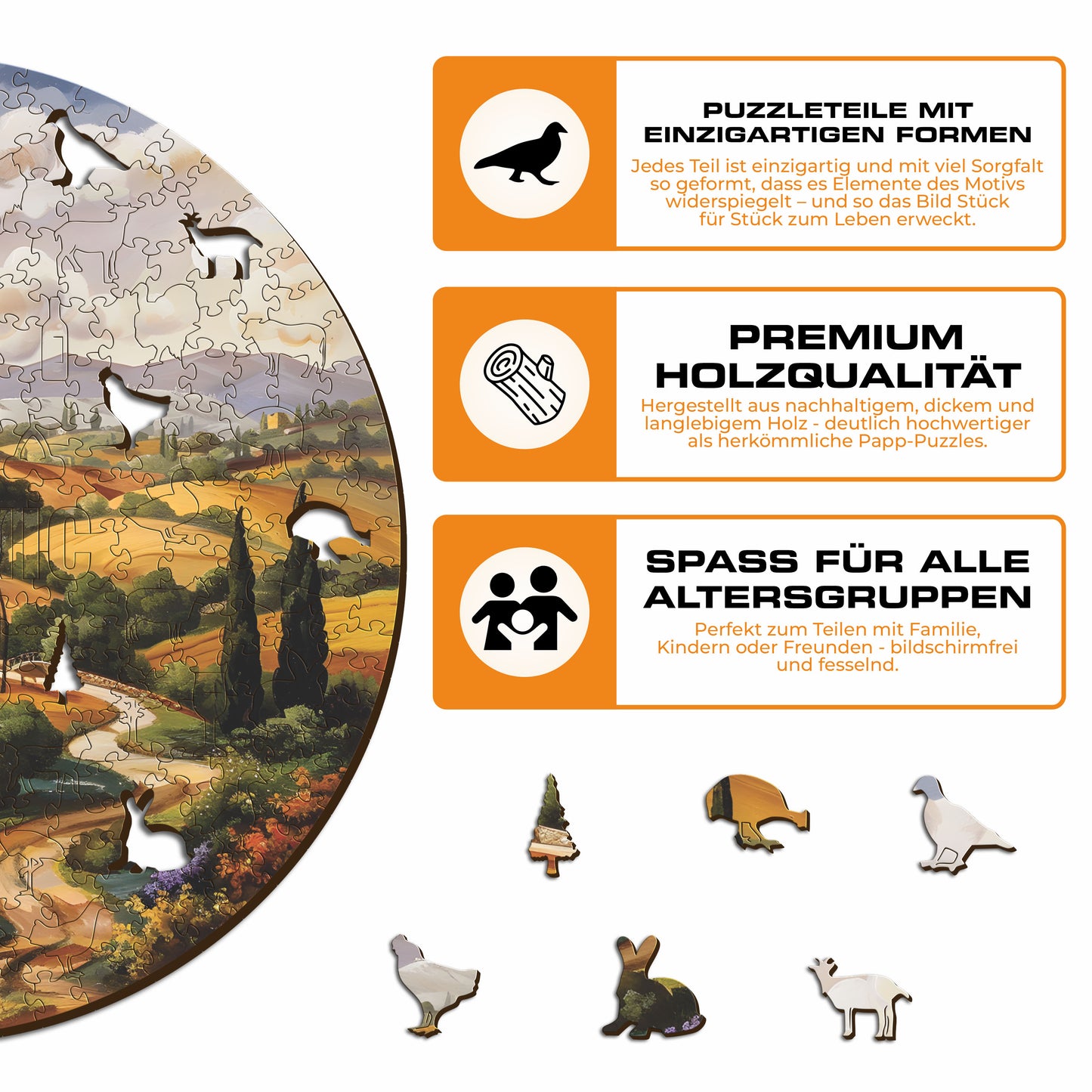 Toskana - Holzpuzzle