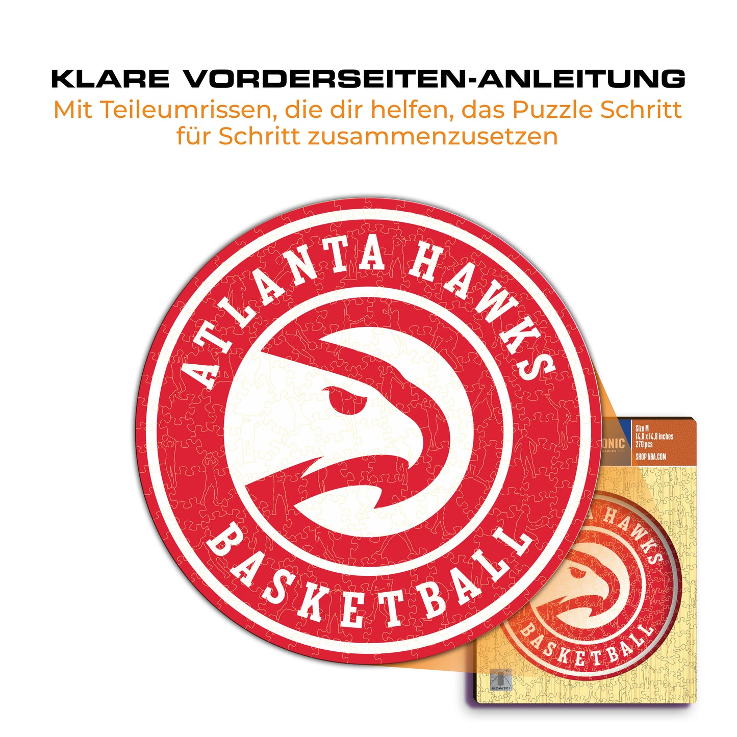 Atlanta Hawks™ Logo - Holzpuzzle