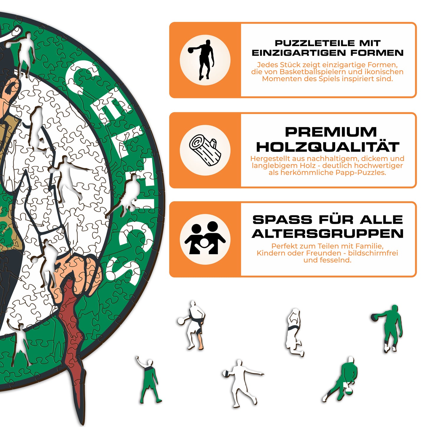 Boston Celtics™ Logo - Holzpuzzle