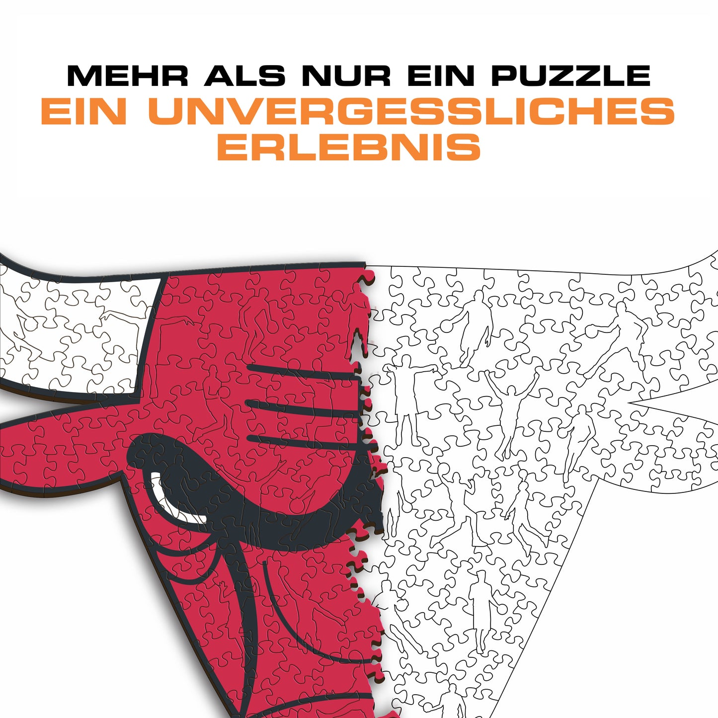 Chicago Bulls™ Logo - Holzpuzzle