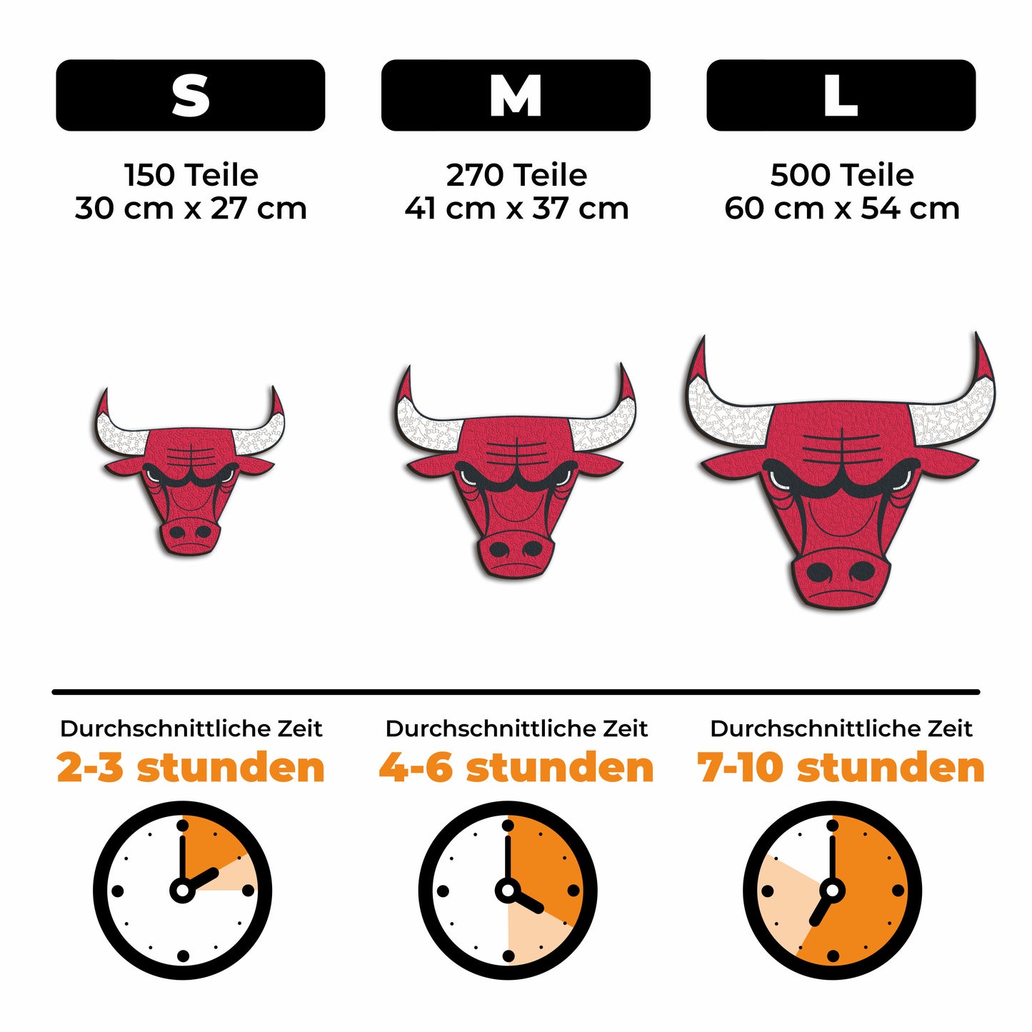 Chicago Bulls™ Logo - Holzpuzzle