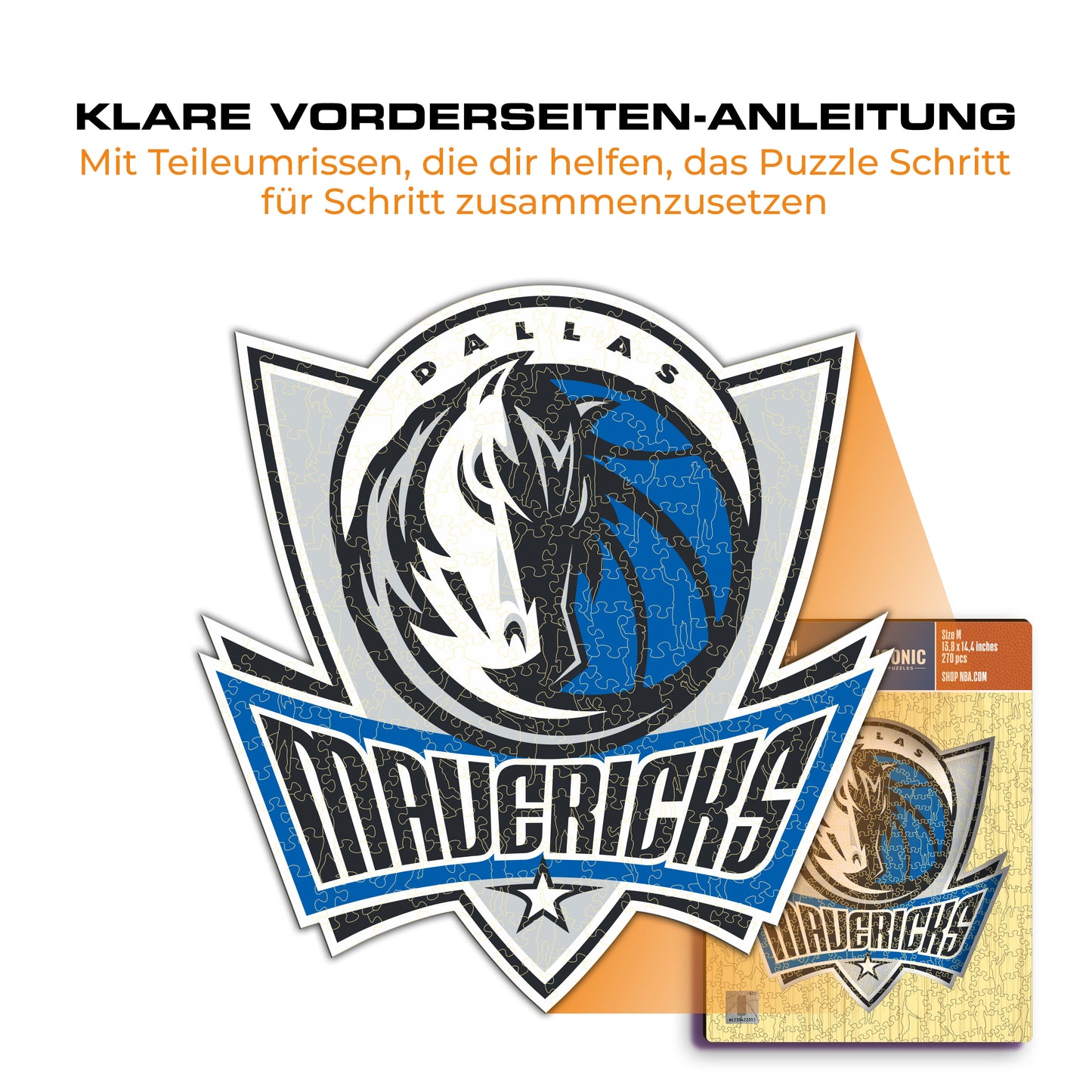 Dallas Mavericks™ Logo - Holzpuzzle