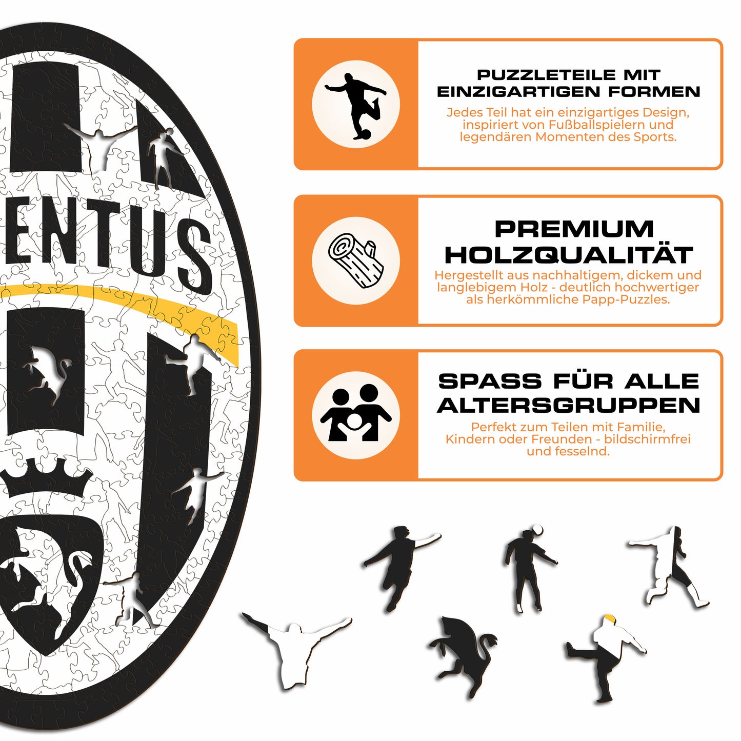 Juventus FC® Retro Logo - Holzpuzzle
