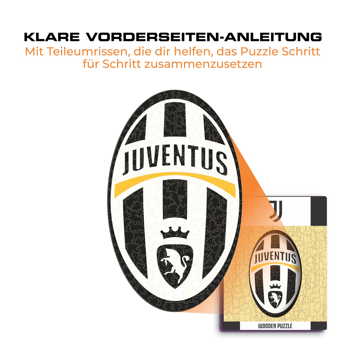 Juventus FC® Retro Logo - Holzpuzzle
