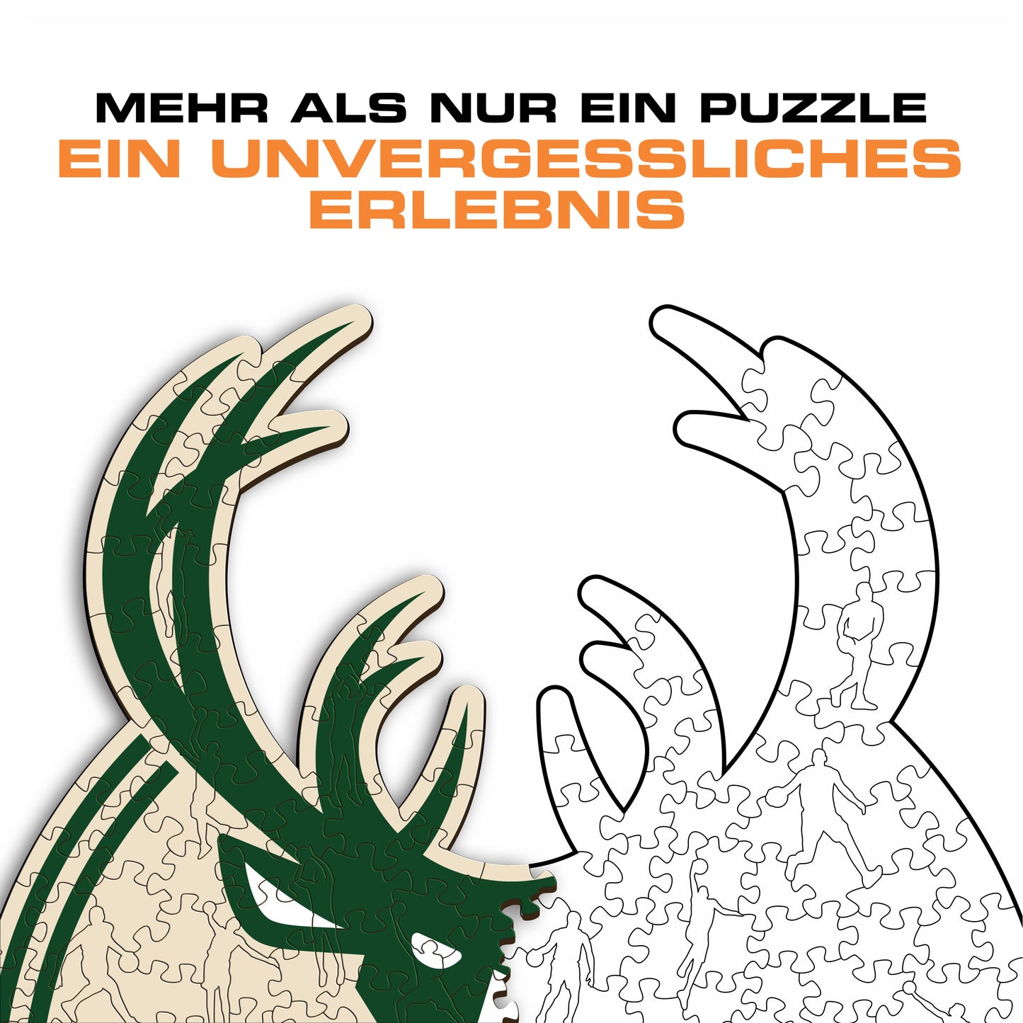 Milwaukee Bucks™ Logo - Holzpuzzle