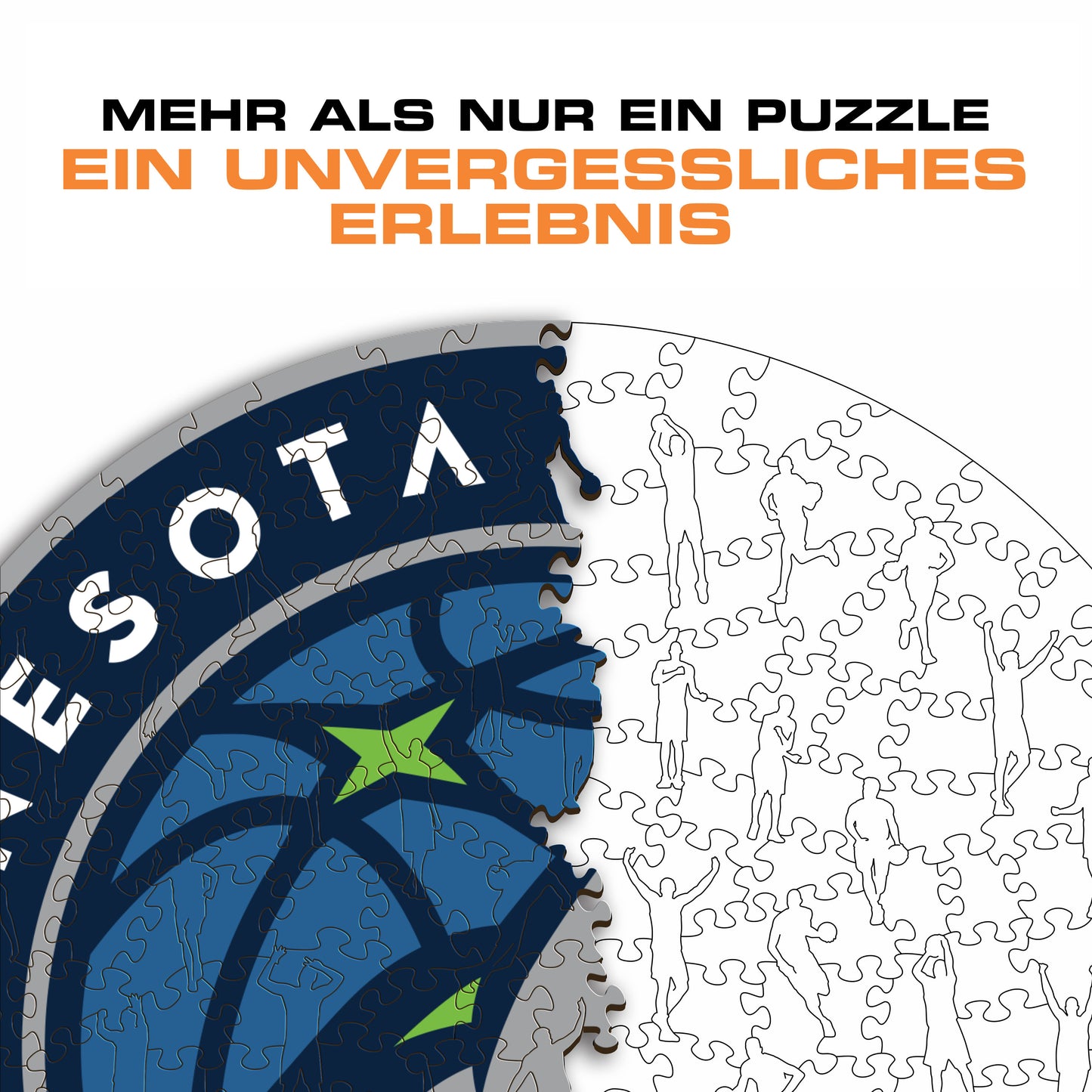 Minnesota Timberwolves™ Logo - Holzpuzzle