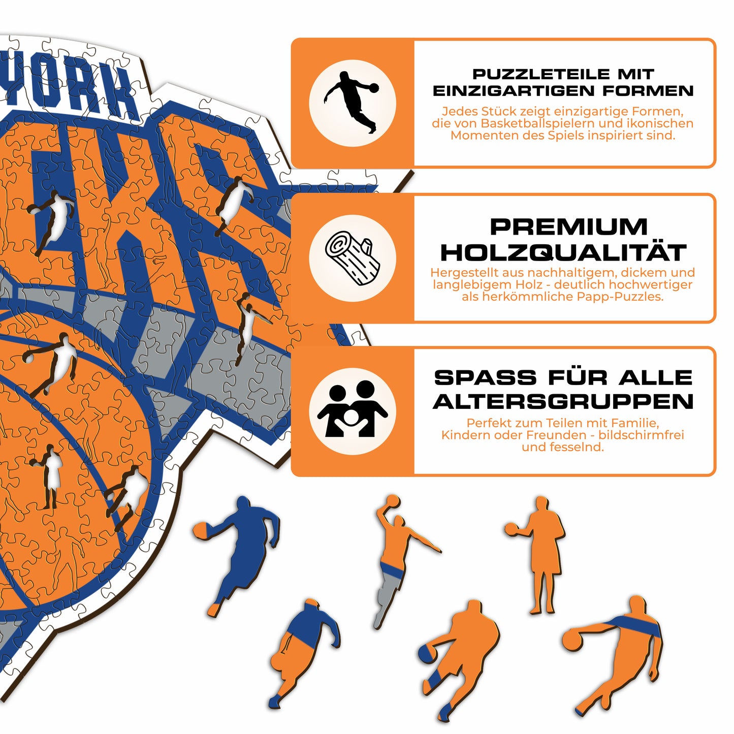 New York Knicks™ Logo - Holzpuzzle