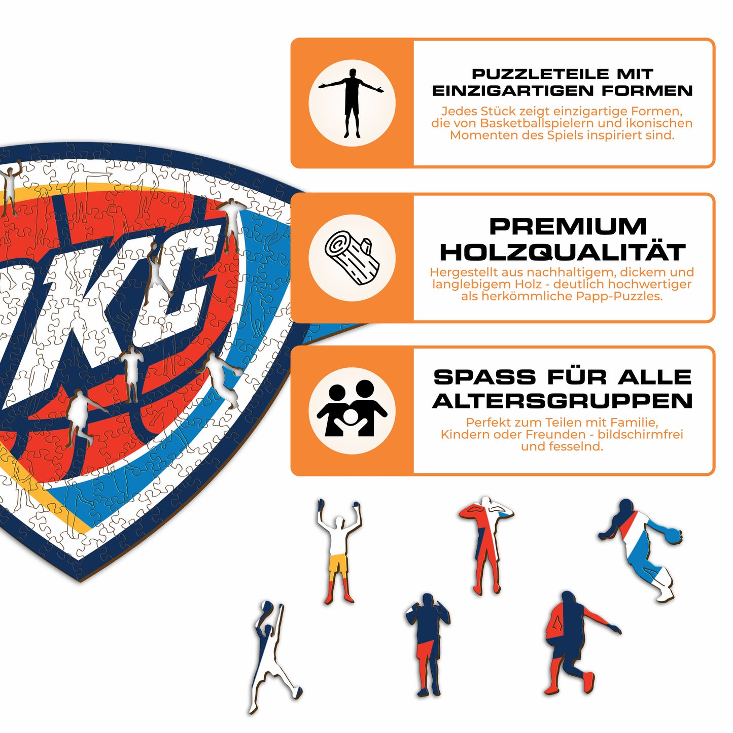 Oklahoma City Thunder™ Logo - Holzpuzzle