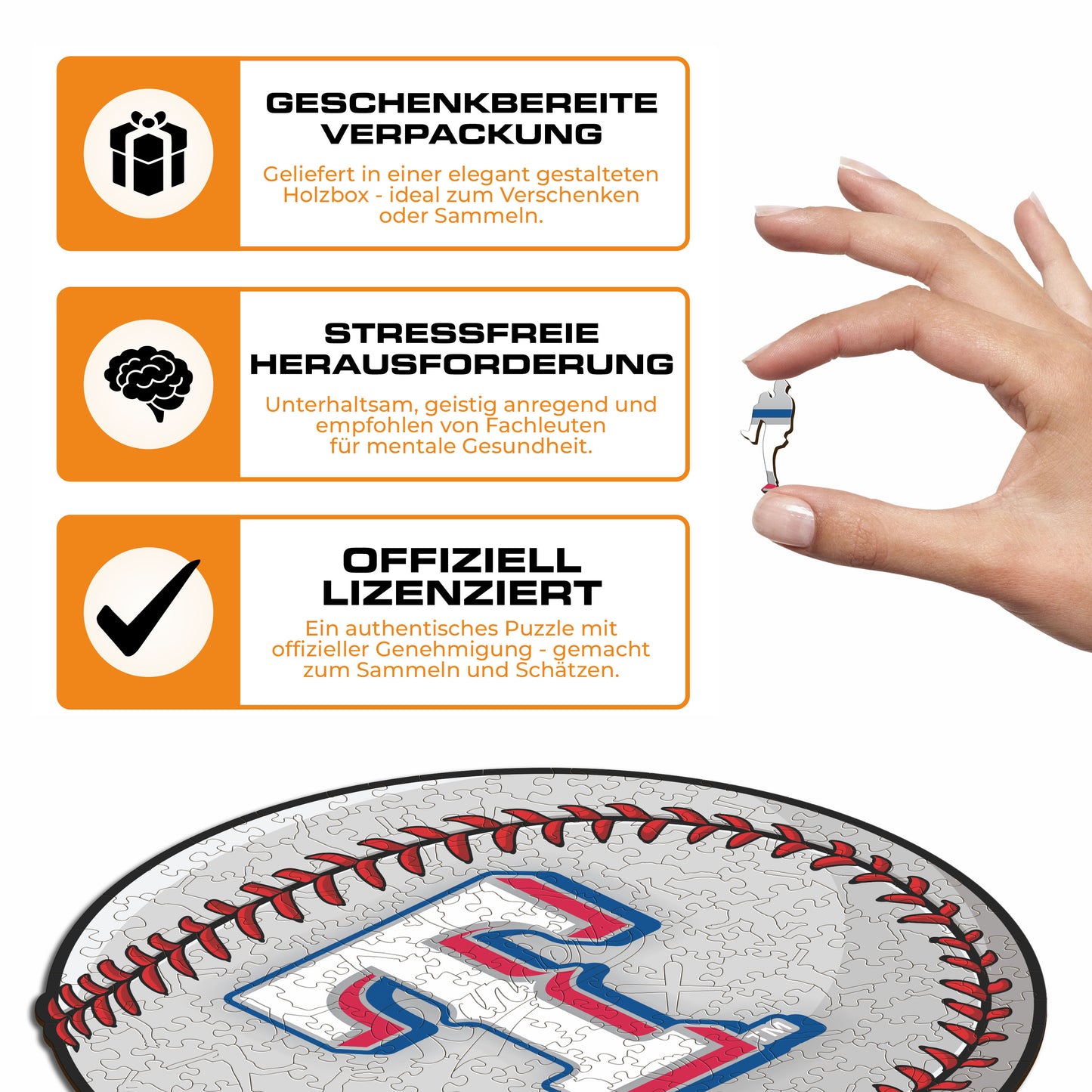Texas Rangers™ - Holzpuzzle