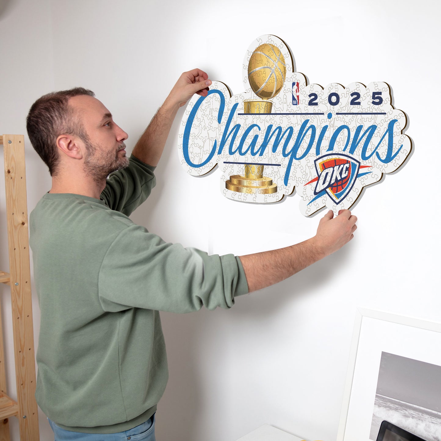 Oklahoma City Thunder™ 2025 NBA Champions - Holzpuzzle