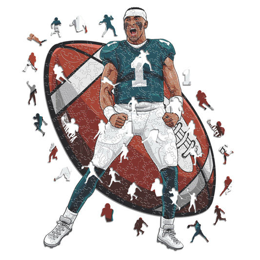 Jalen Hurts - Holzpuzzle