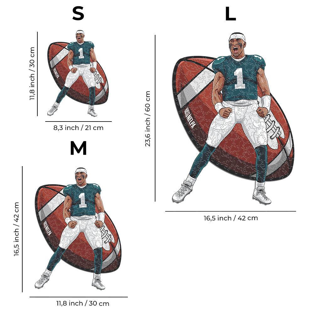 Jalen Hurts - Holzpuzzle