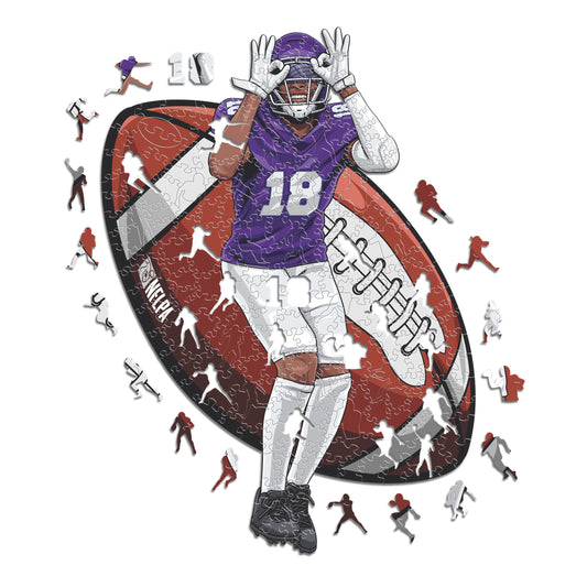 Justin Jefferson - Holzpuzzle