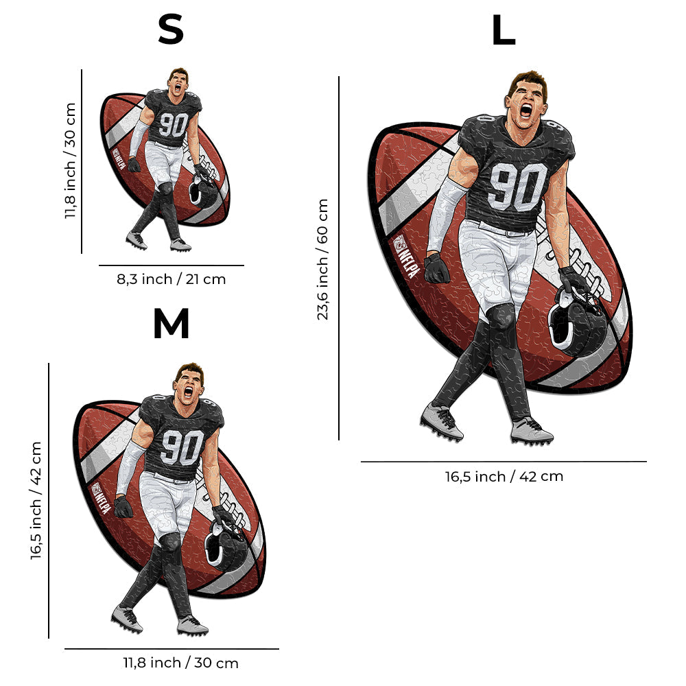 T.J. Watt - Holzpuzzle