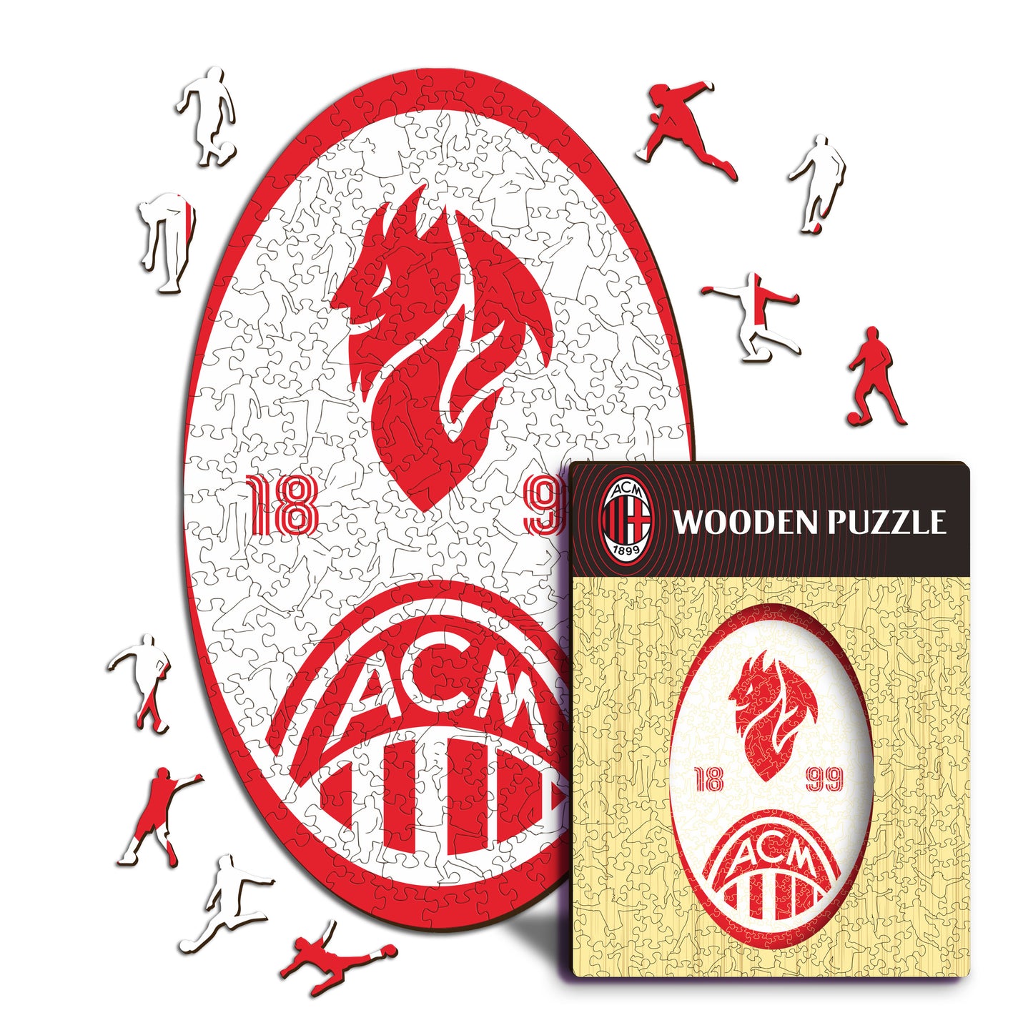 AC Milan® Retro Logo - Holzpuzzle