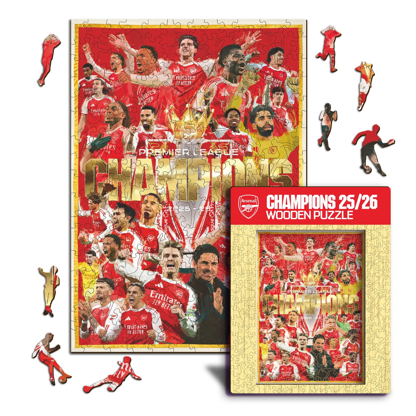 Arsenal FC® Premier League Champions 25/26 - Holzpuzzle