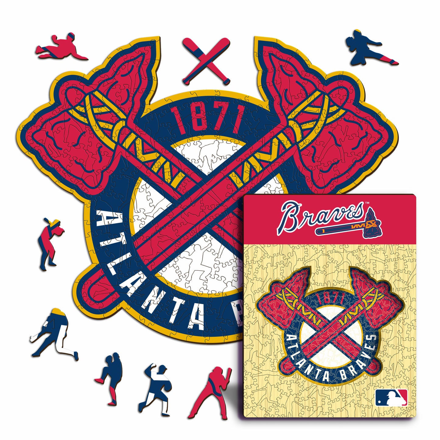 Atlanta Braves™ Logo - Holzpuzzle