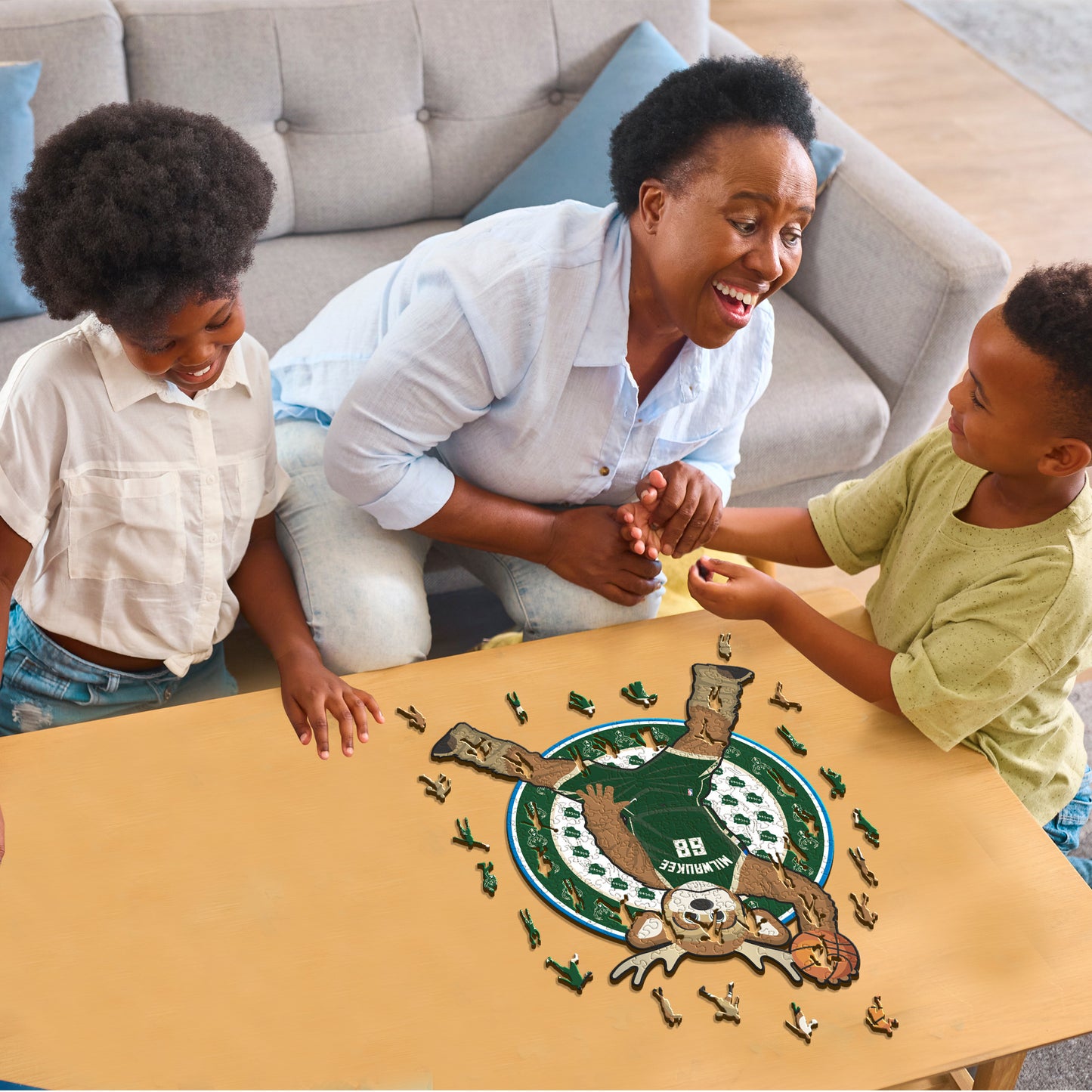Milwaukee Bucks™ Maskottchen - Holzpuzzle