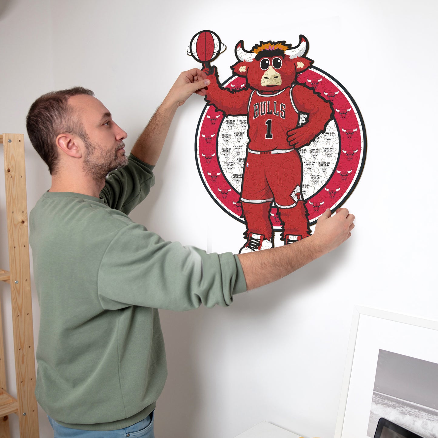 Chicago Bulls™ Maskottchen - Holzpuzzle