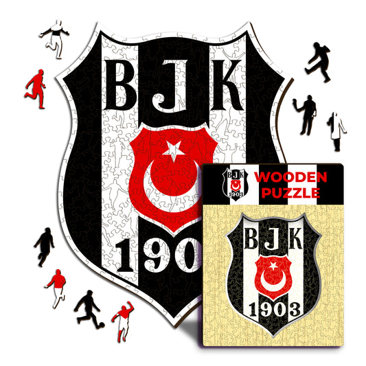 Beşiktaş J.K.® Logo Holzpuzzle