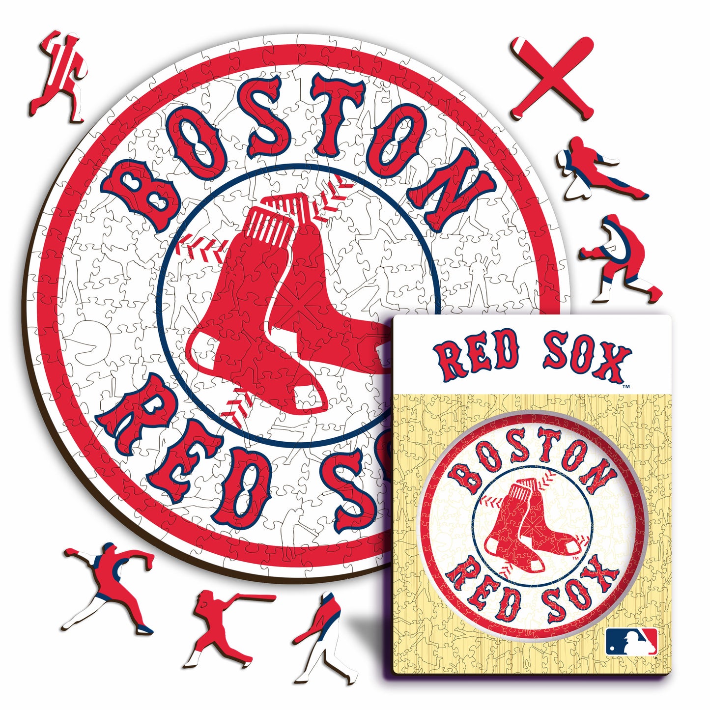 Boston Red Sox™ Logo - Holzpuzzle