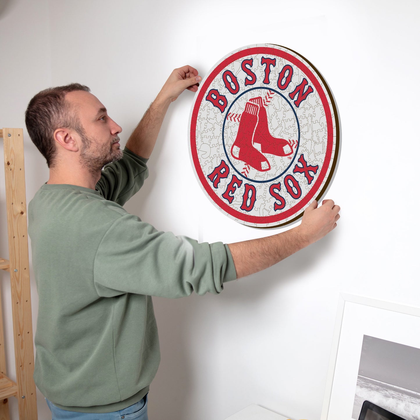 Boston Red Sox™ Logo - Holzpuzzle