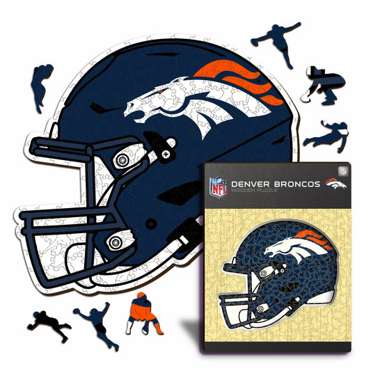 Denver Broncos™ Helm - Holzpuzzle