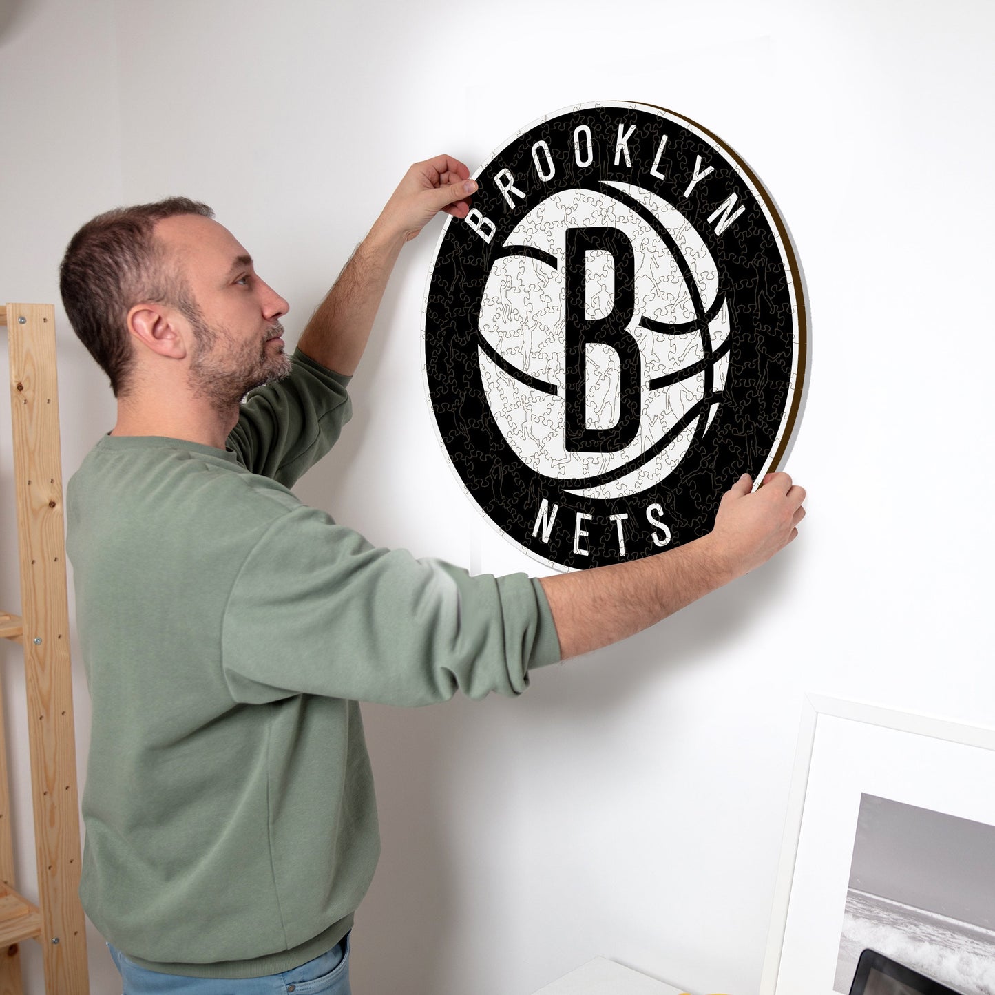 Brooklyn Nets™ Logo - Holzpuzzle