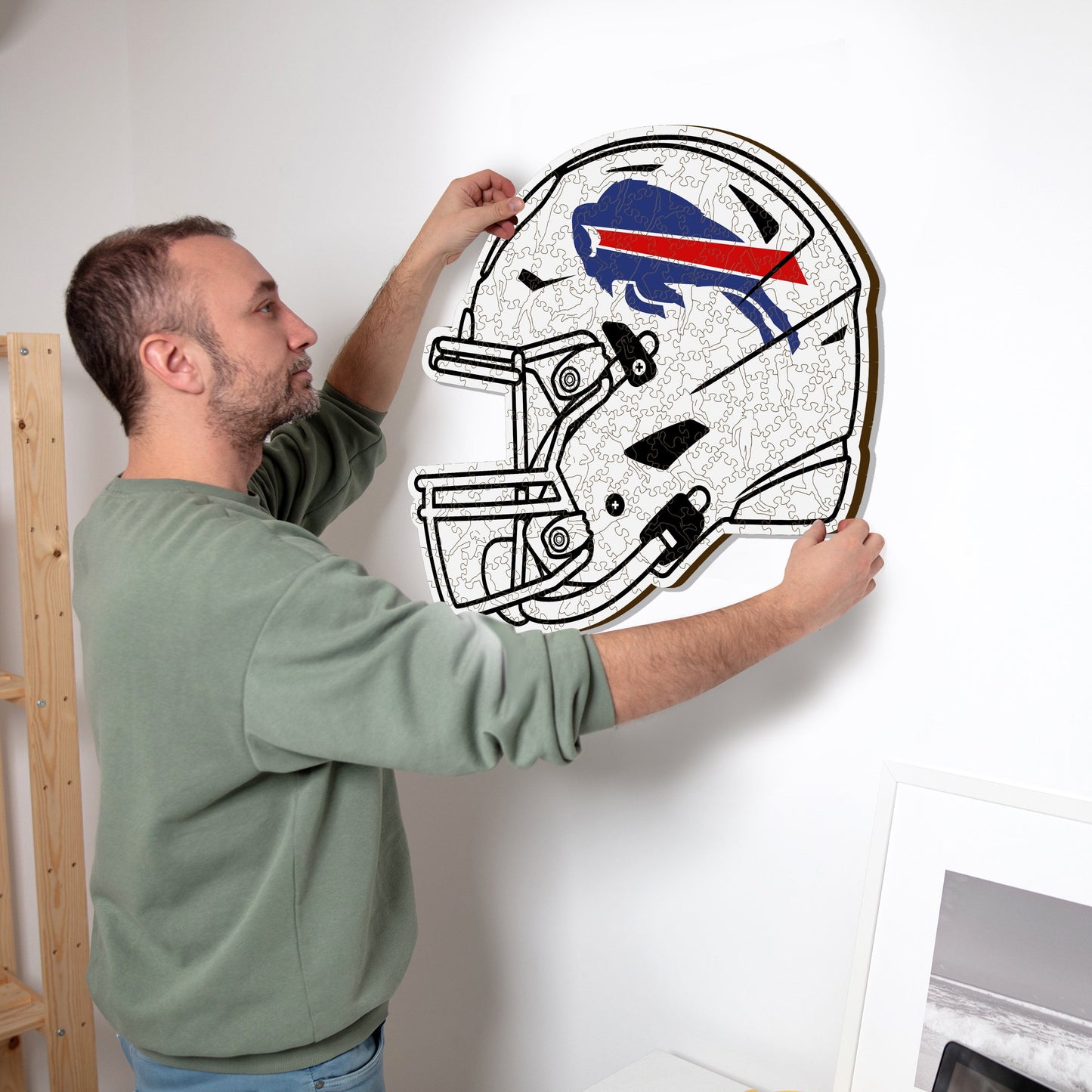 Buffalo Bills™ Helm - Holzpuzzle