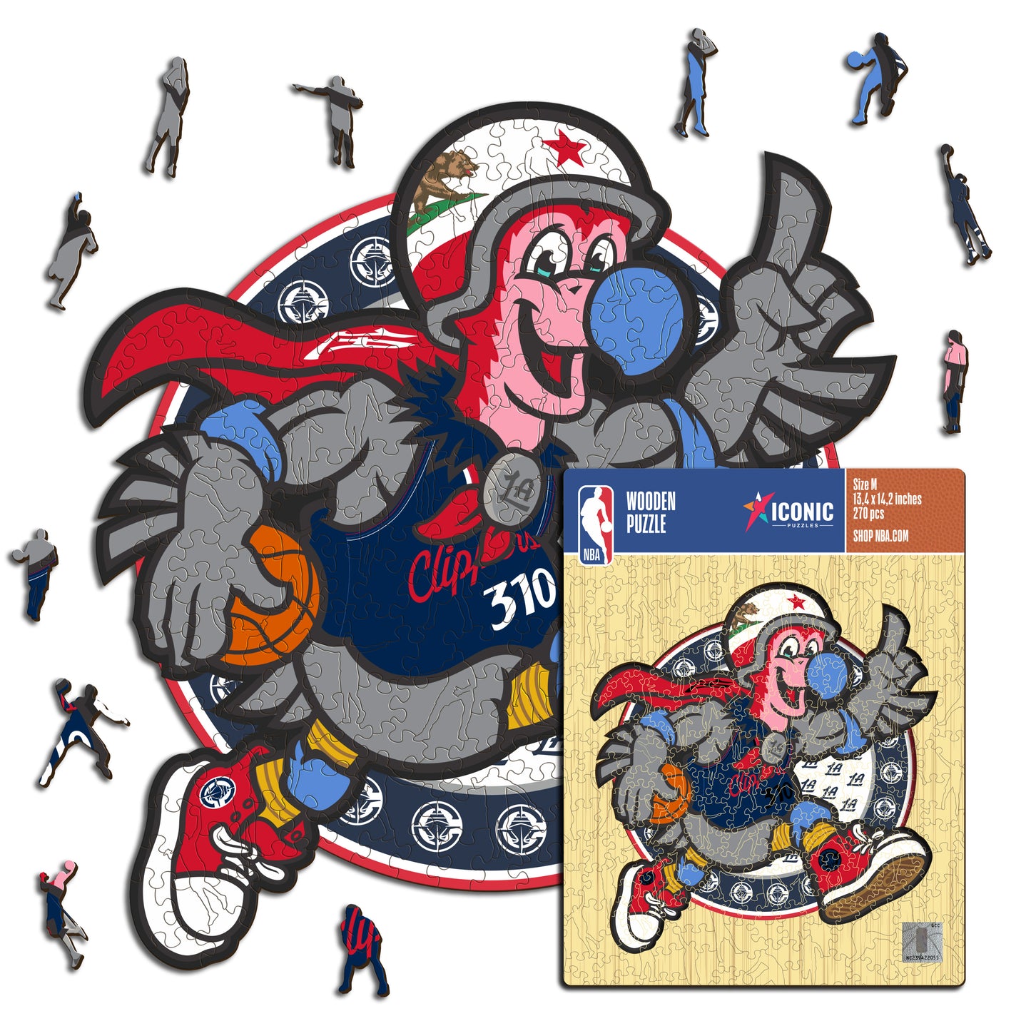 Los Angeles Clippers™ Maskottchen - Holzpuzzle