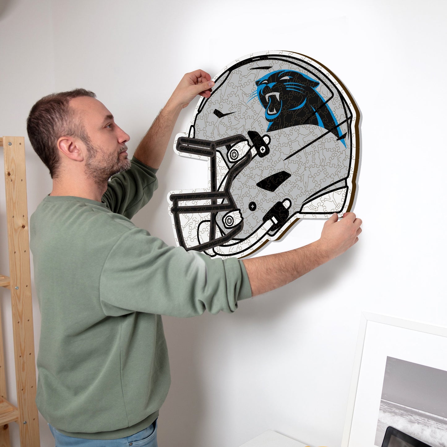 Carolina Panthers™ Helm - Holzpuzzle