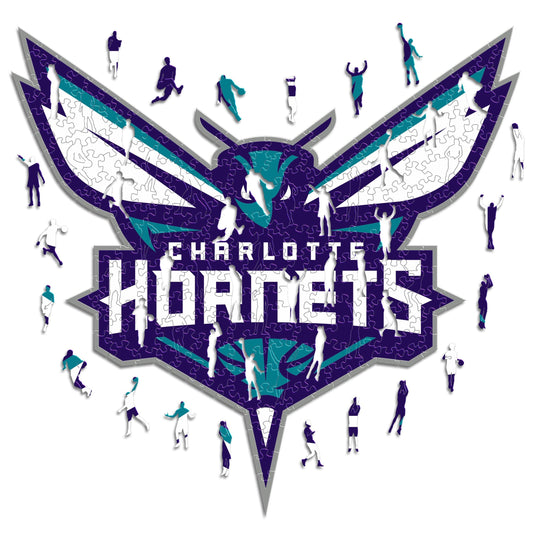 Charlotte Hornets™ Logo - Holzpuzzle