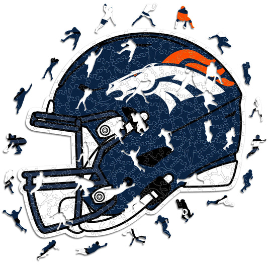 Denver Broncos™ Helm - Holzpuzzle