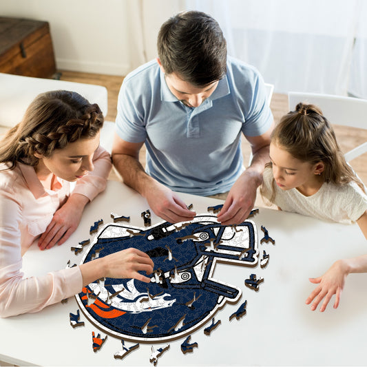 Denver Broncos™ Helm - Holzpuzzle