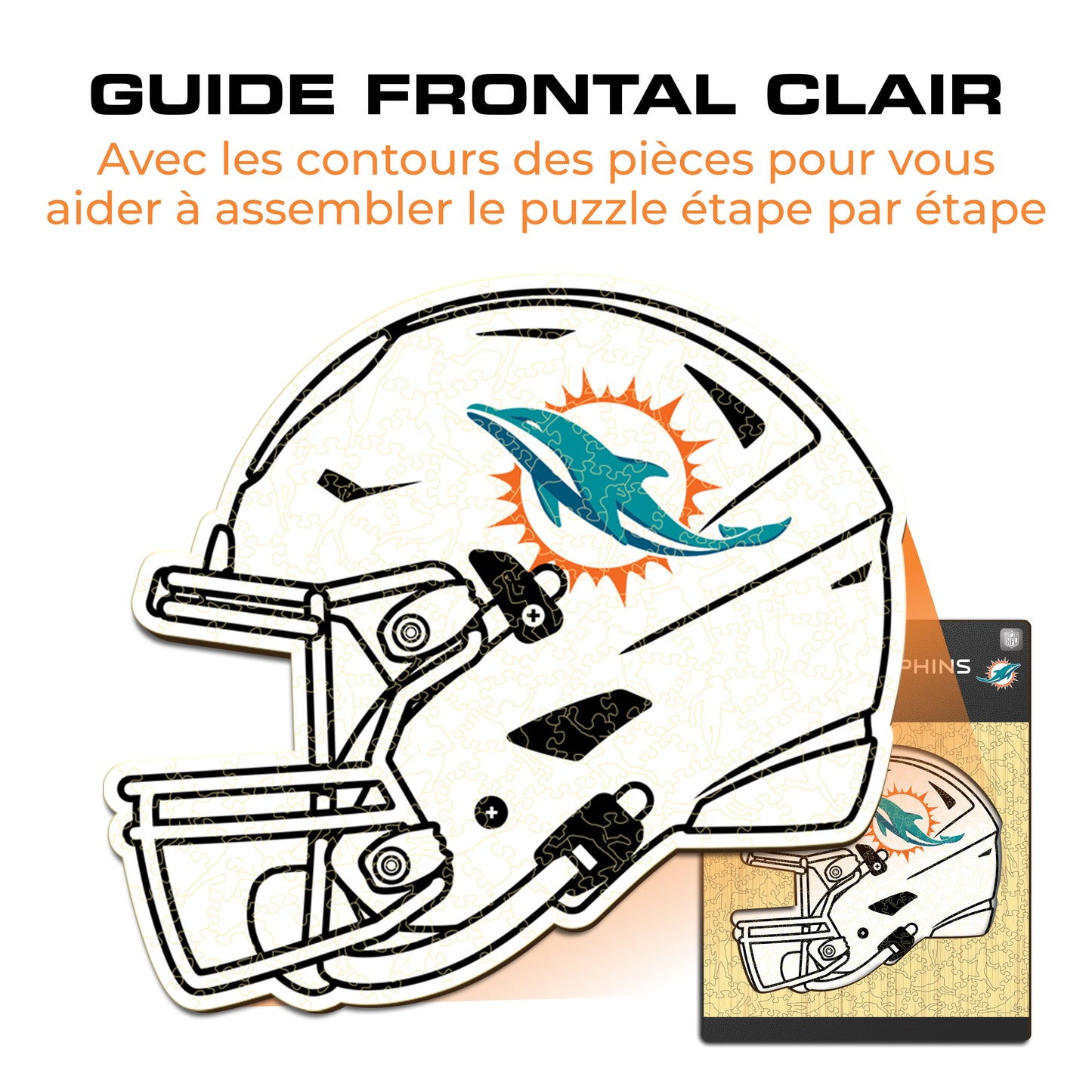 Miami Dolphins™ Helm - Holzpuzzle