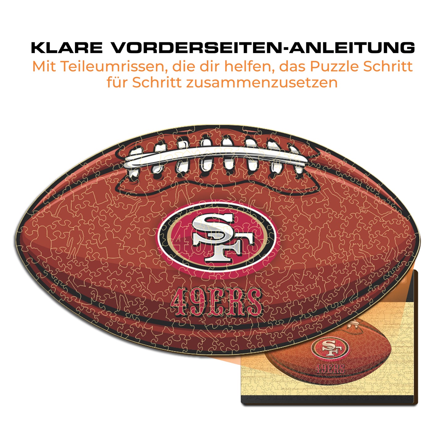 San Francisco 49ers™ Football - Holzpuzzle