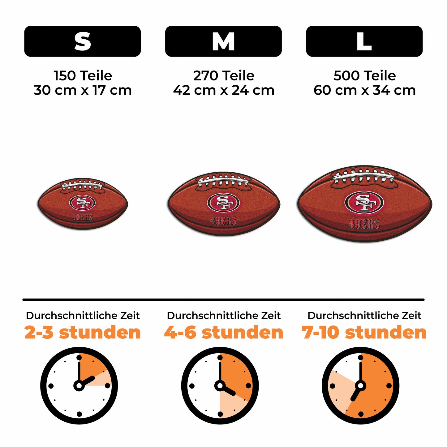 San Francisco 49ers™ Football - Holzpuzzle