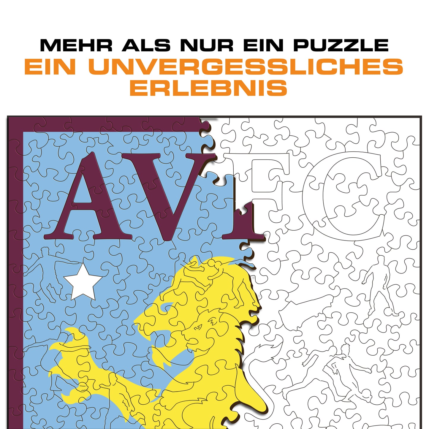 Aston Villa FC® Logo - Holzpuzzle