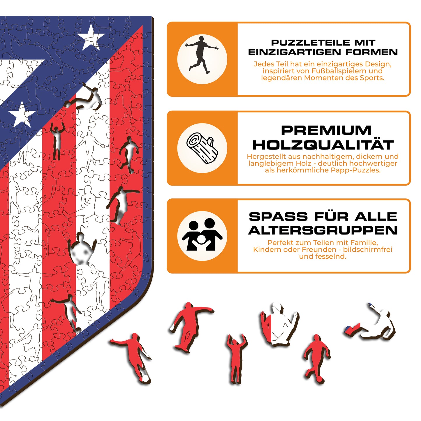 Atlético de Madrid® Logo - Holzpuzzle