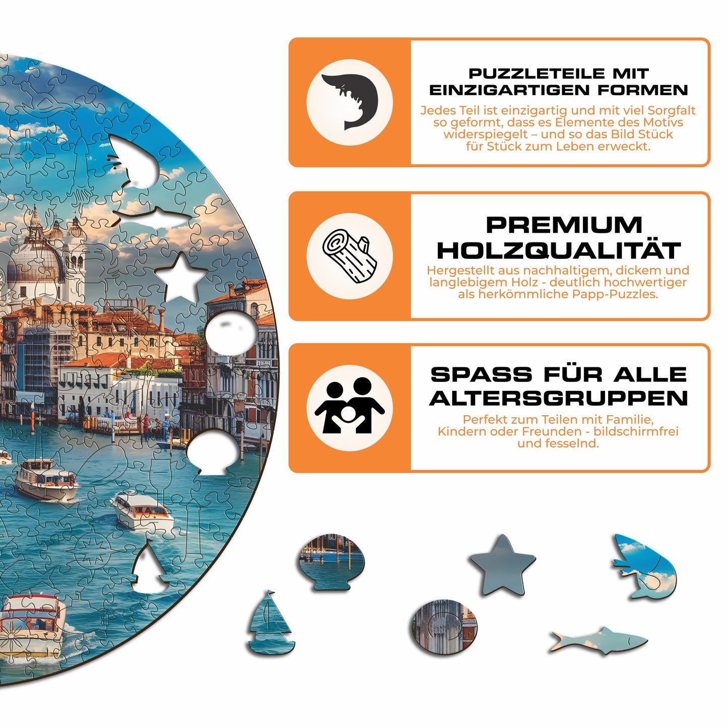 Wunderschönes Venedig - Holzpuzzle