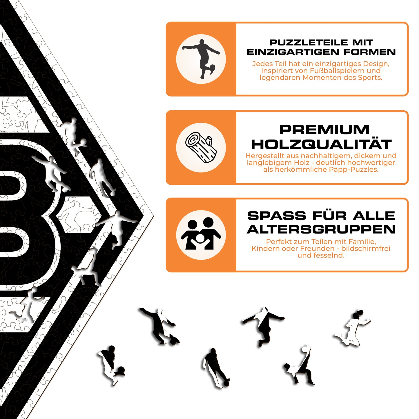 Borussia Mönchengladbach® Logo - Holzpuzzle