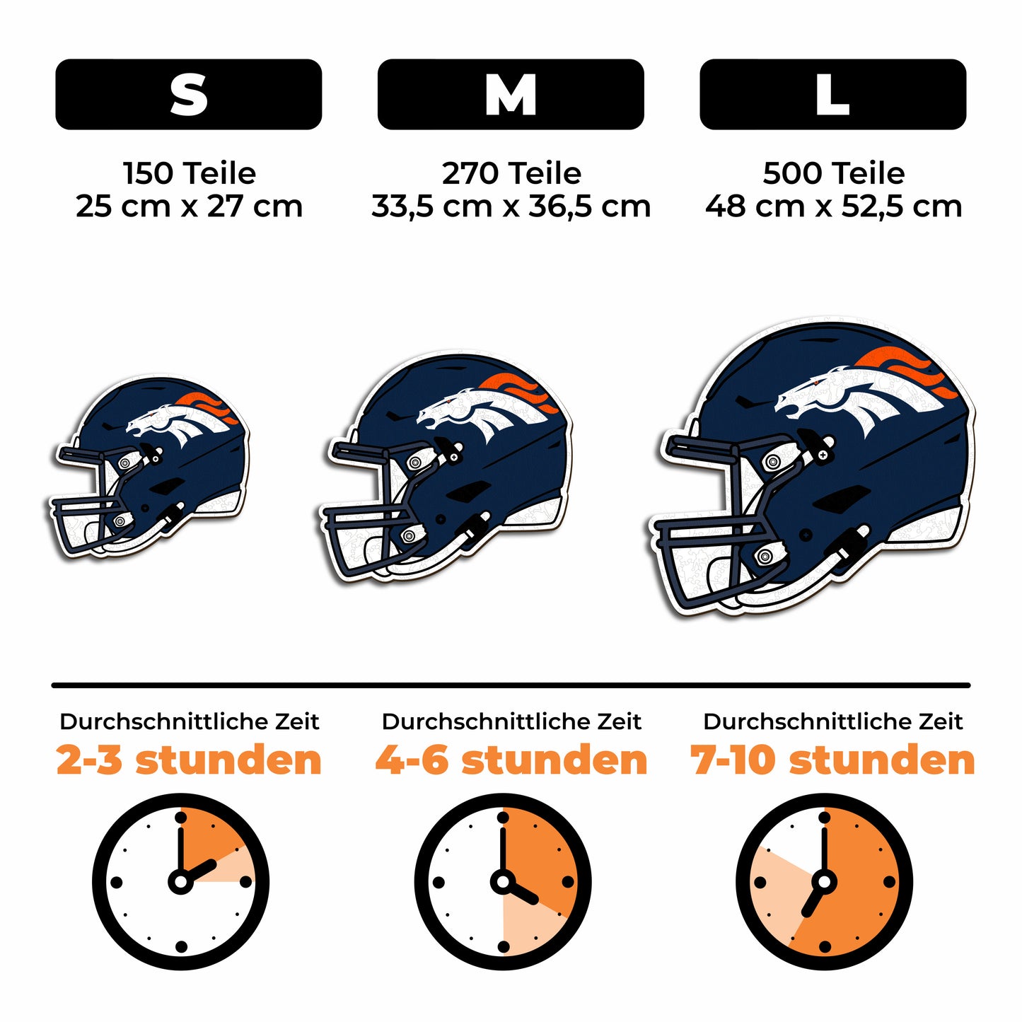 Denver Broncos™ Helm - Holzpuzzle