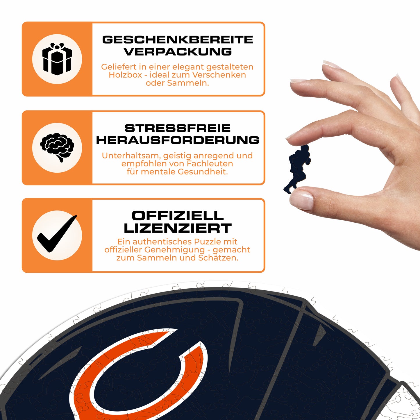 Chicago Bears™ Helm - Holzpuzzle