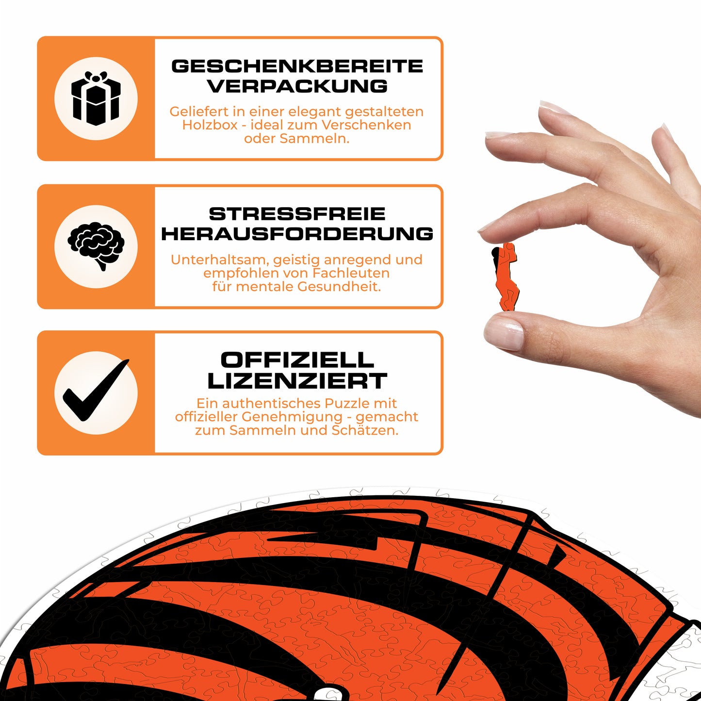 Cincinnati Bengals™ Helm - Holzpuzzle