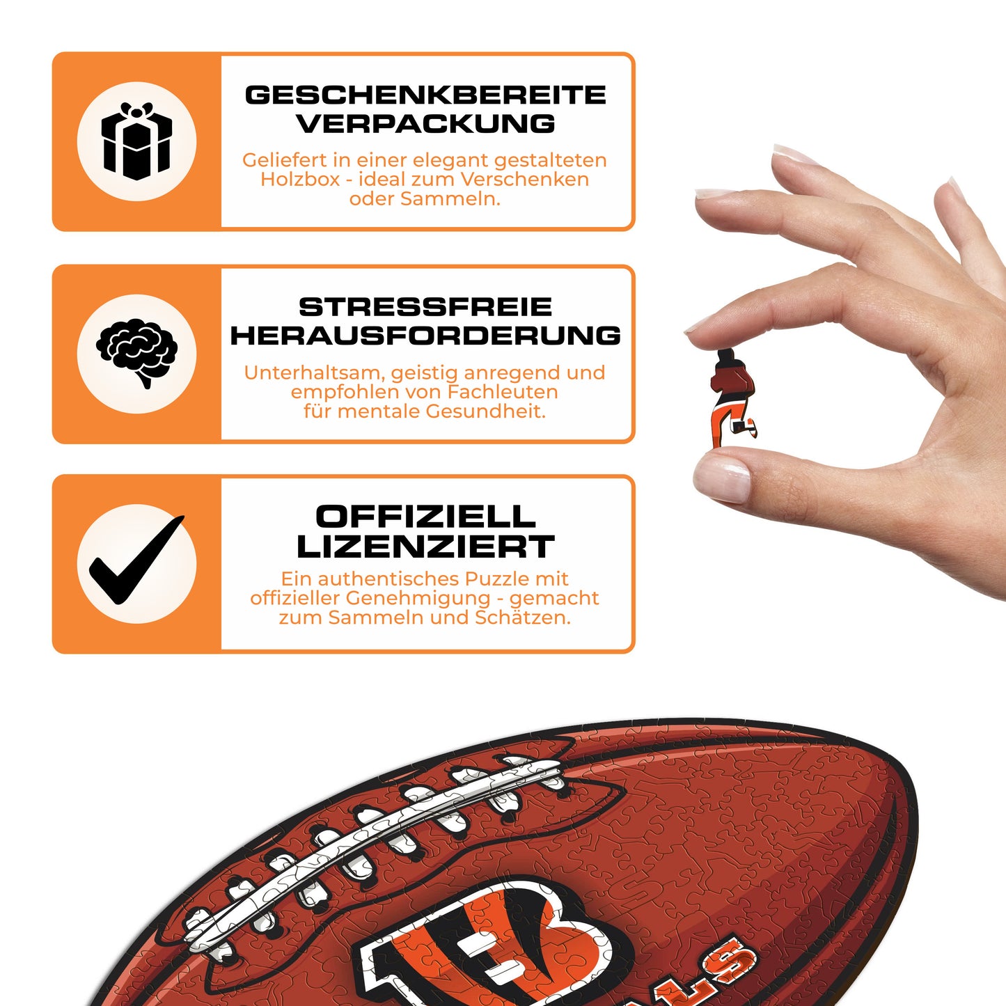 Cincinnati Bengals™ Football - Holzpuzzle