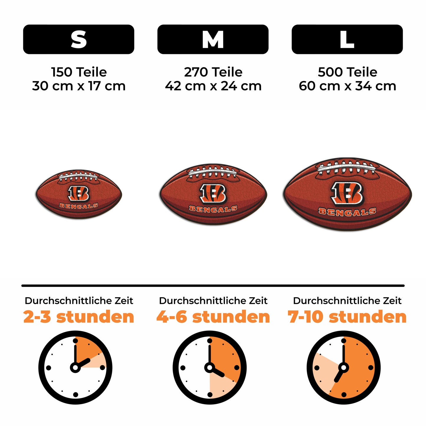 Cincinnati Bengals™ Football - Holzpuzzle