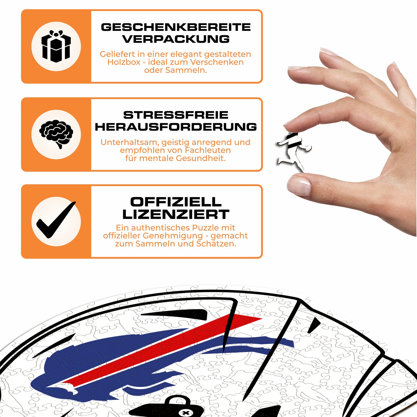 Buffalo Bills™ Helm - Holzpuzzle
