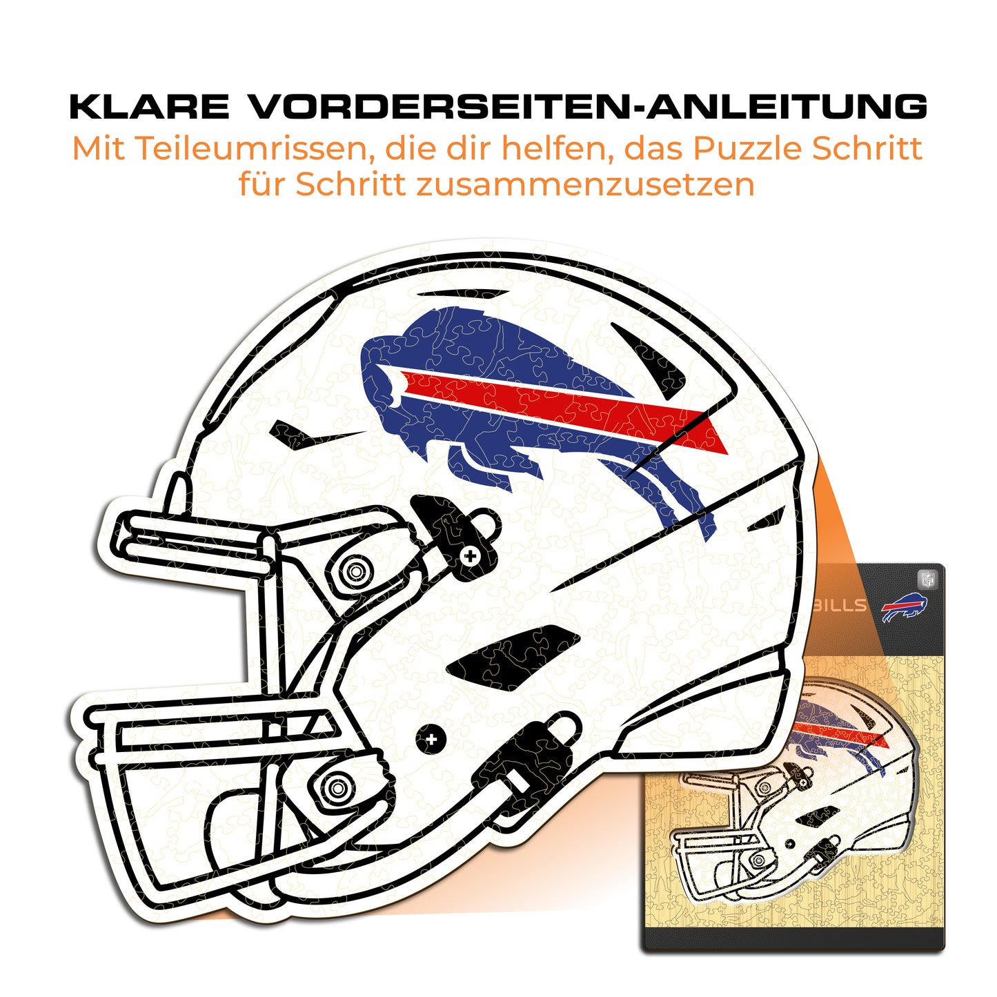 Buffalo Bills™ Helm - Holzpuzzle